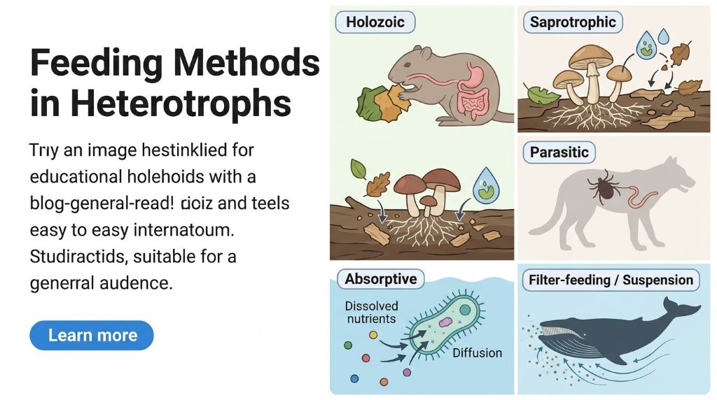 Feeding methods in heterotrophs